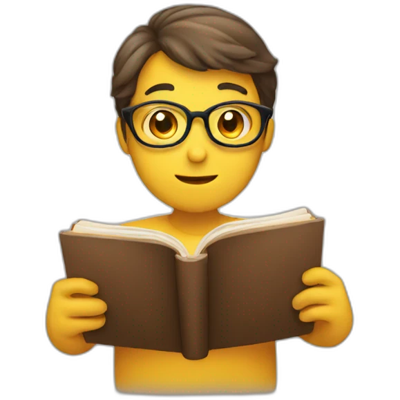 person reading a book emoji