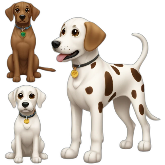 Dalmatiner next to each other brown Dalmatiner emoji