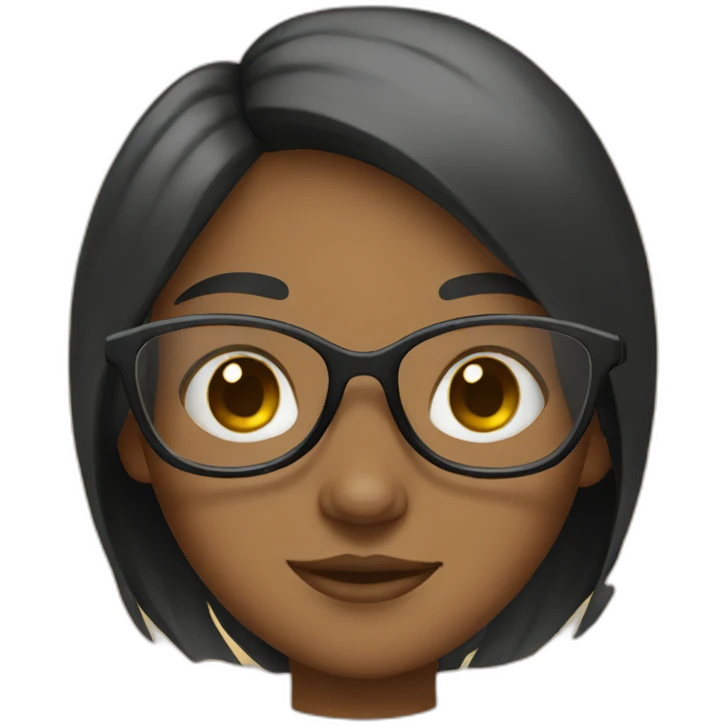 girl with glasses emoji