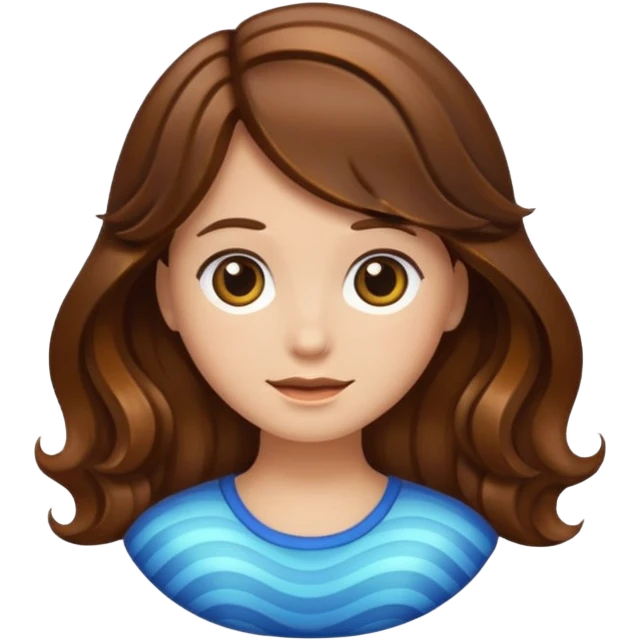 Make like real emoji brown hair emoji