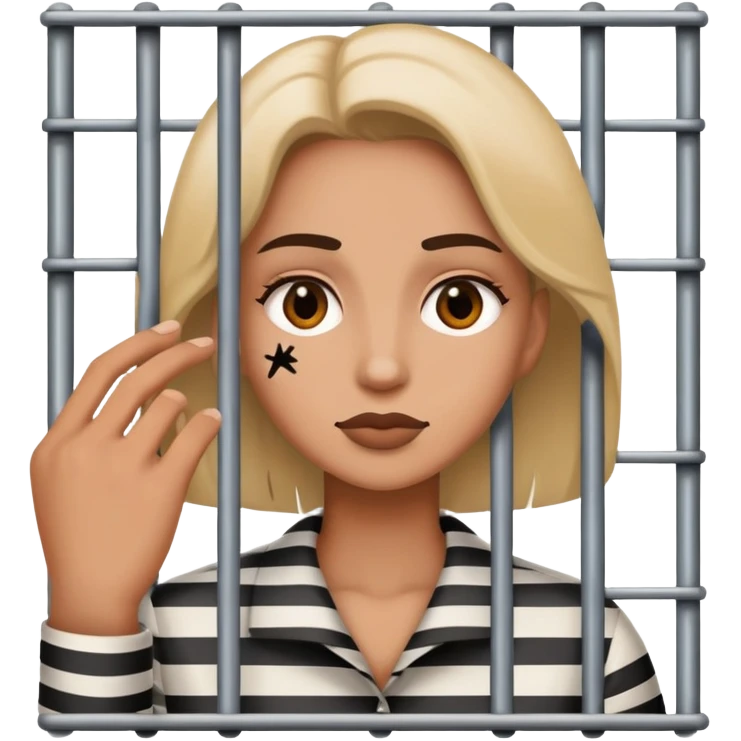 Woman who puts a men i jail emoji