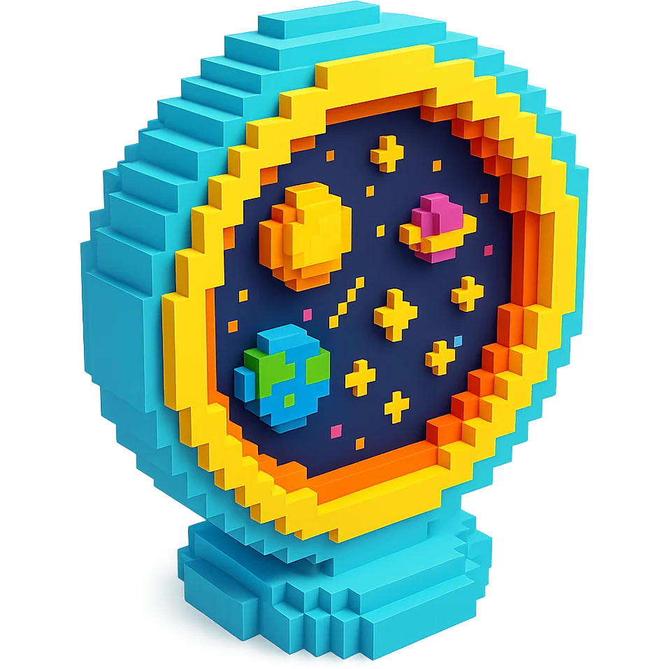 космос в fishyey линзе, no background emoji