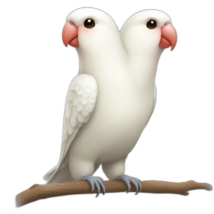 white lovebird full body emoji