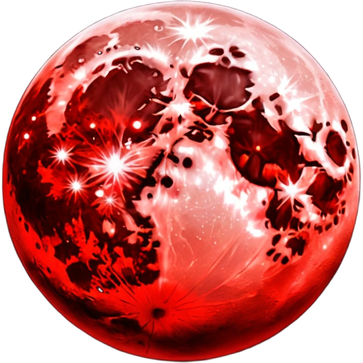 Blood red full moon emoji