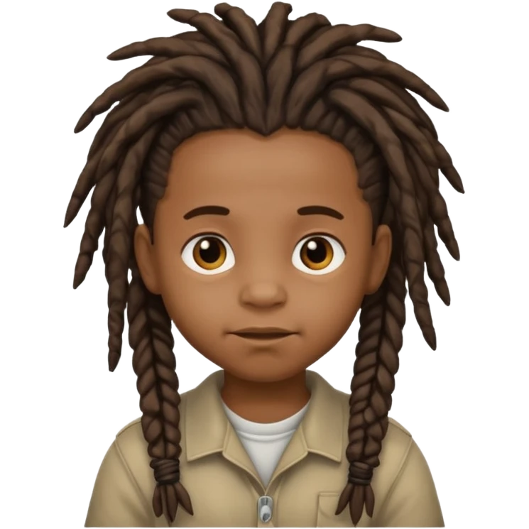 black baby boy with dreadlocks emoji