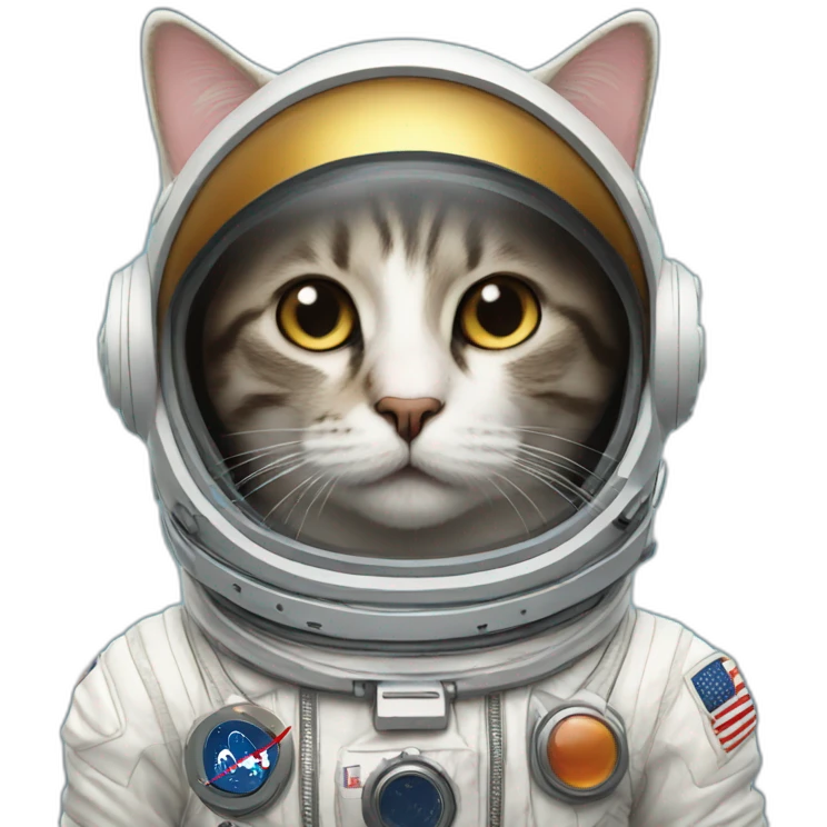 Cat wearing an astronaut suit emoji
