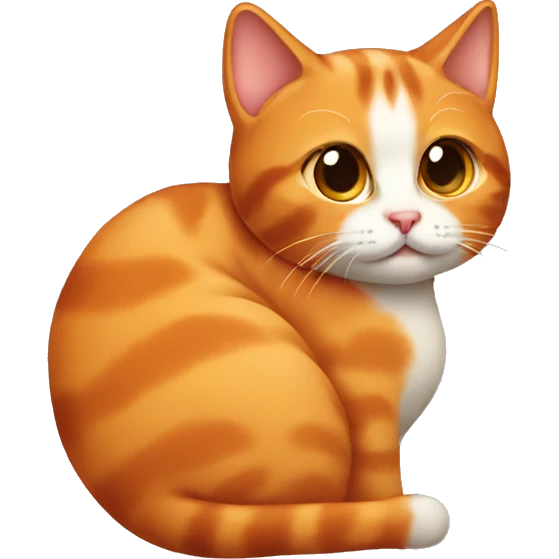 Cat orange pregnant  emoji
