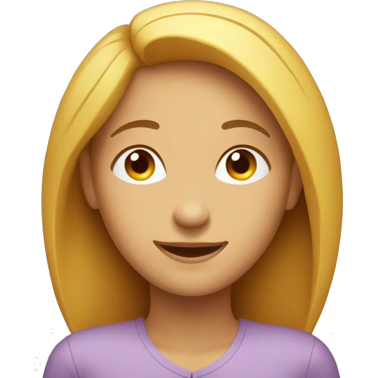 woman smiling with eyes closed and head turned to the left emoji