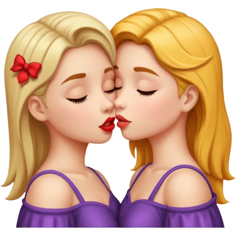 girl kissing girl emoji