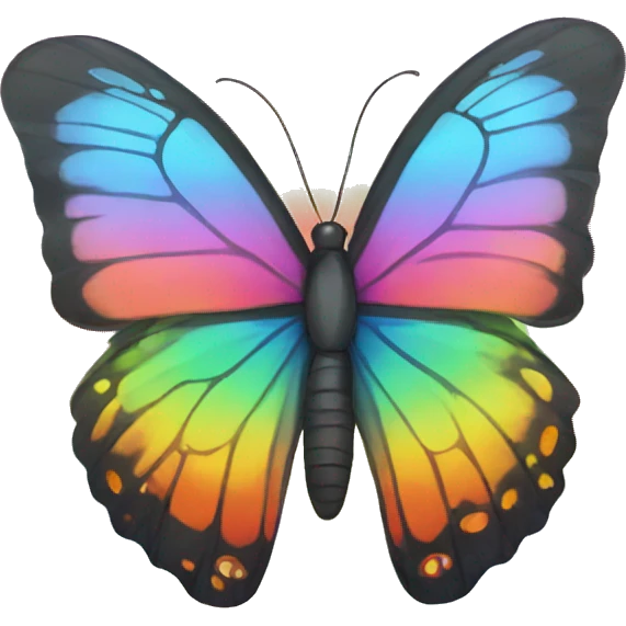 rainbow butterfly emoji