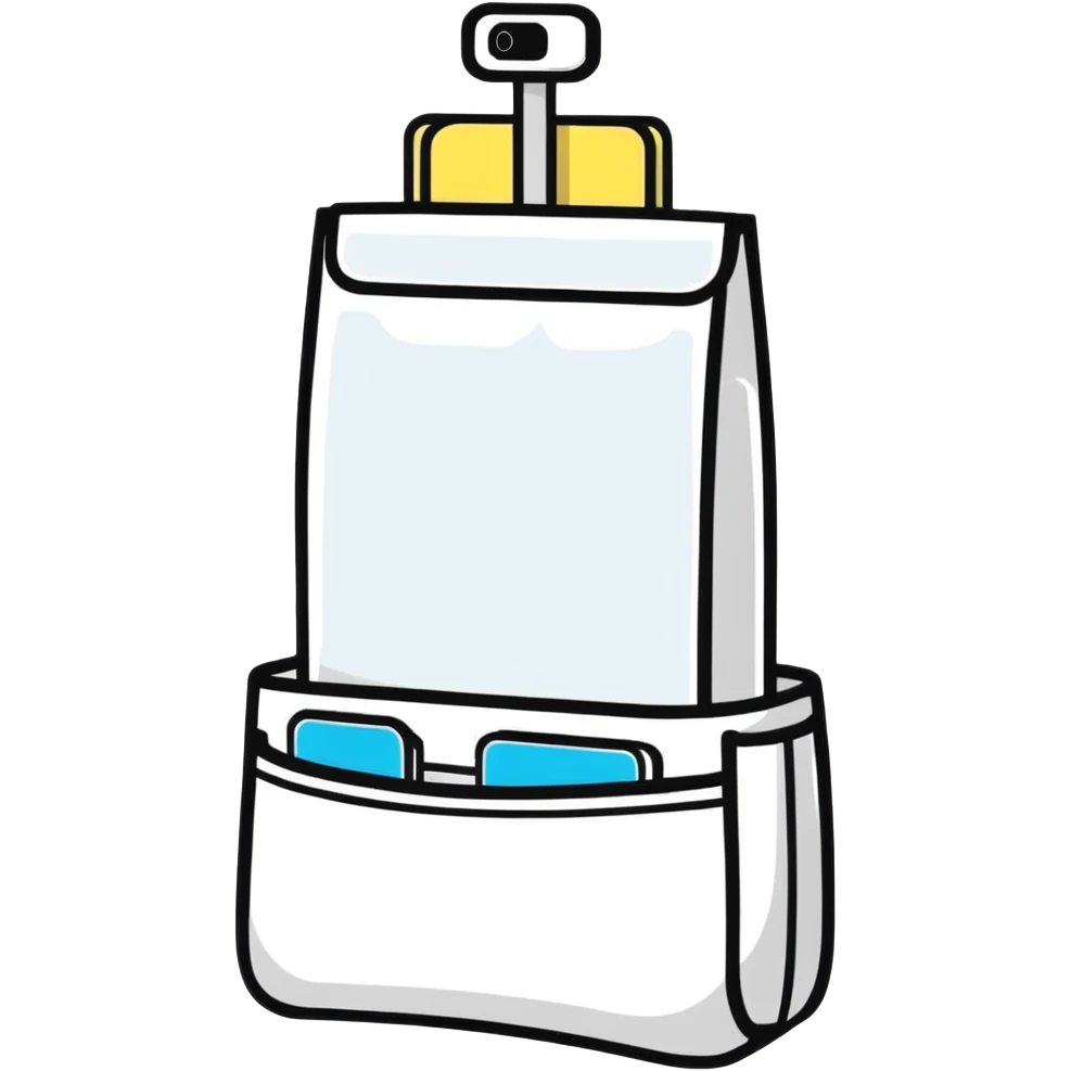 pastel baby nursery accessories including diaper caddy, wall decor, and baby monitor emoji