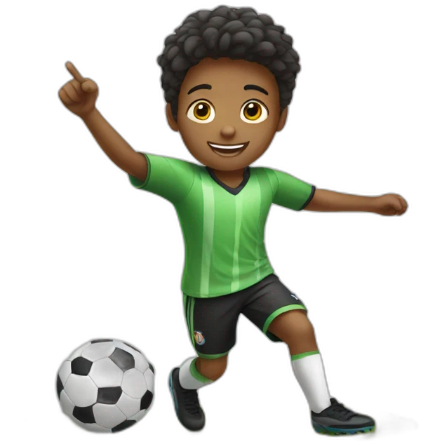 A BOY PLAYING SOCCER  emoji