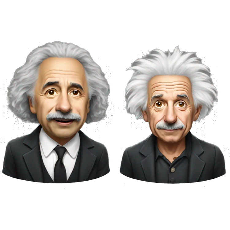 Joe Rogan interviewing Albert Einstein emoji