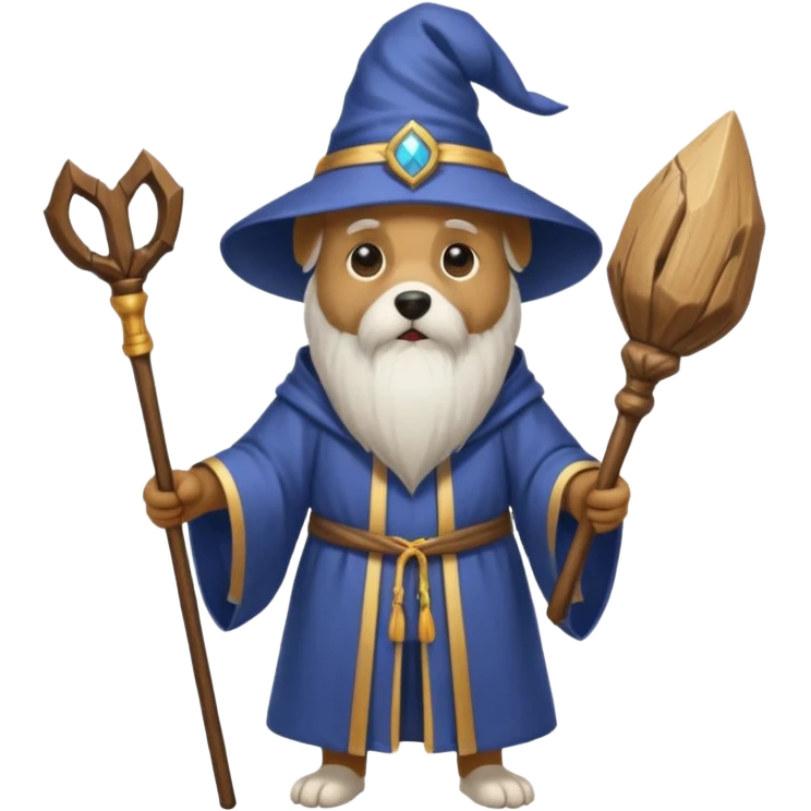 Dog wizard emoji