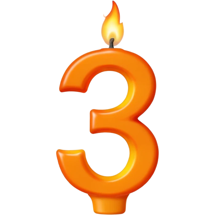 Birthday candles with the shape of the number 1 and 5 emoji