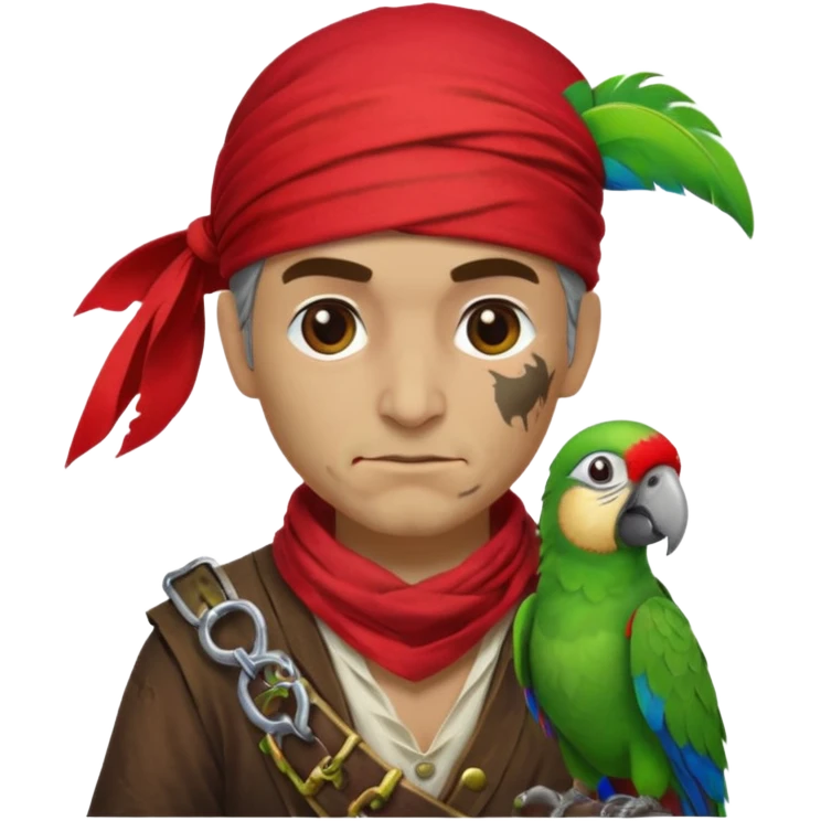 pirate and parrot emoji