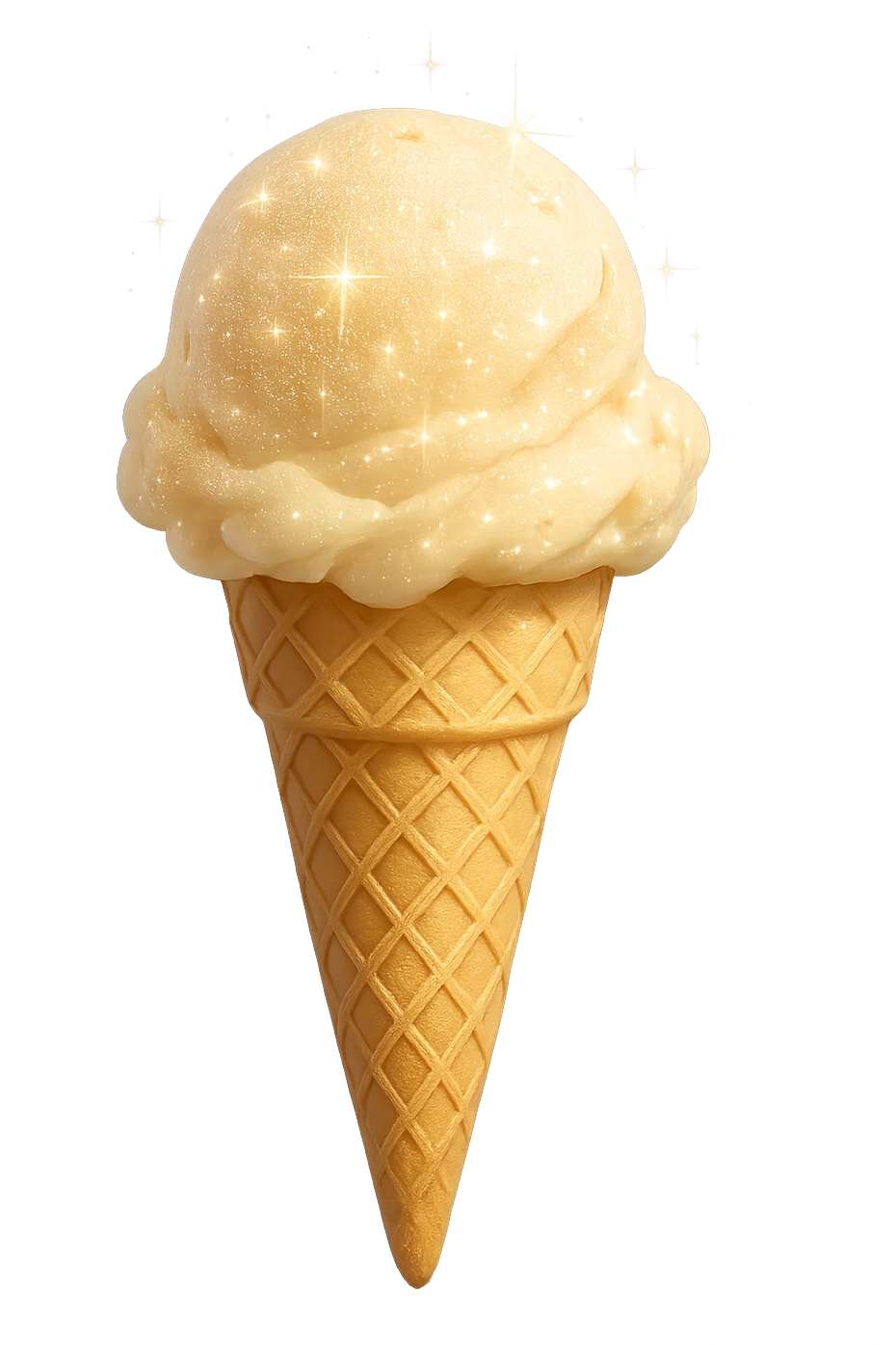 sparkling ice cream, elegant and modern emoji