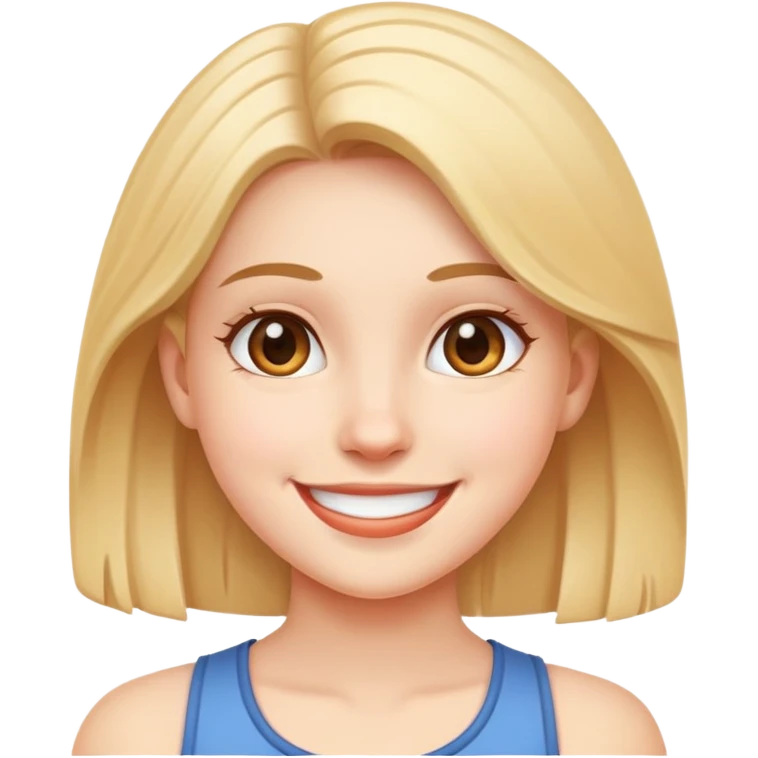 smiling girl portrait close-up emoji