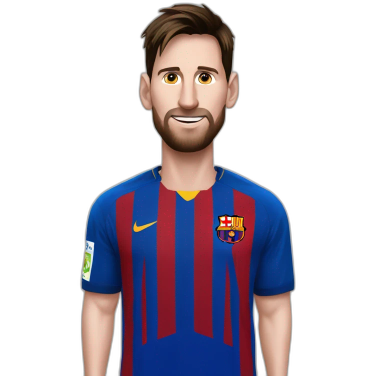 Messi with the balon dors emoji
