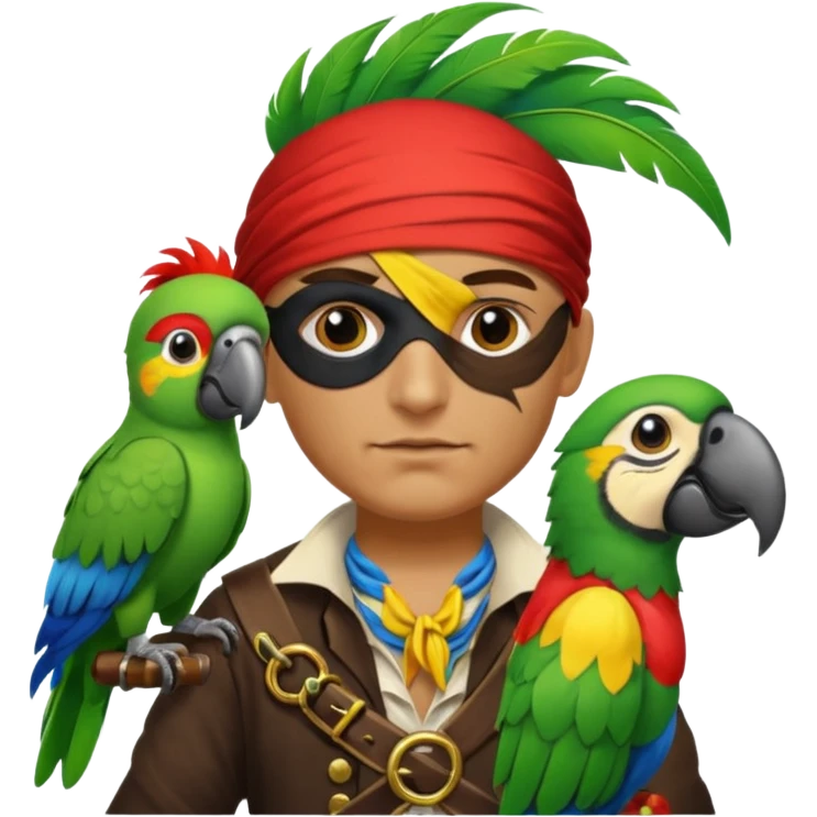 pirate and parrot emoji