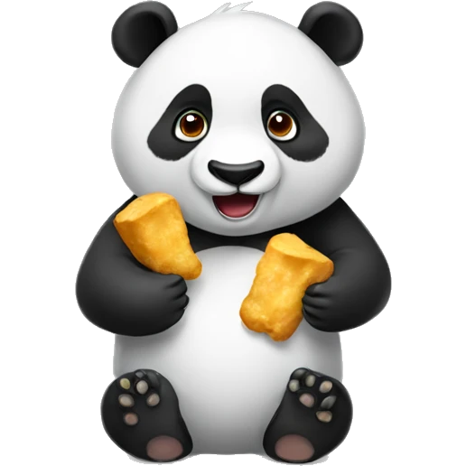 panda eating nugget emoji