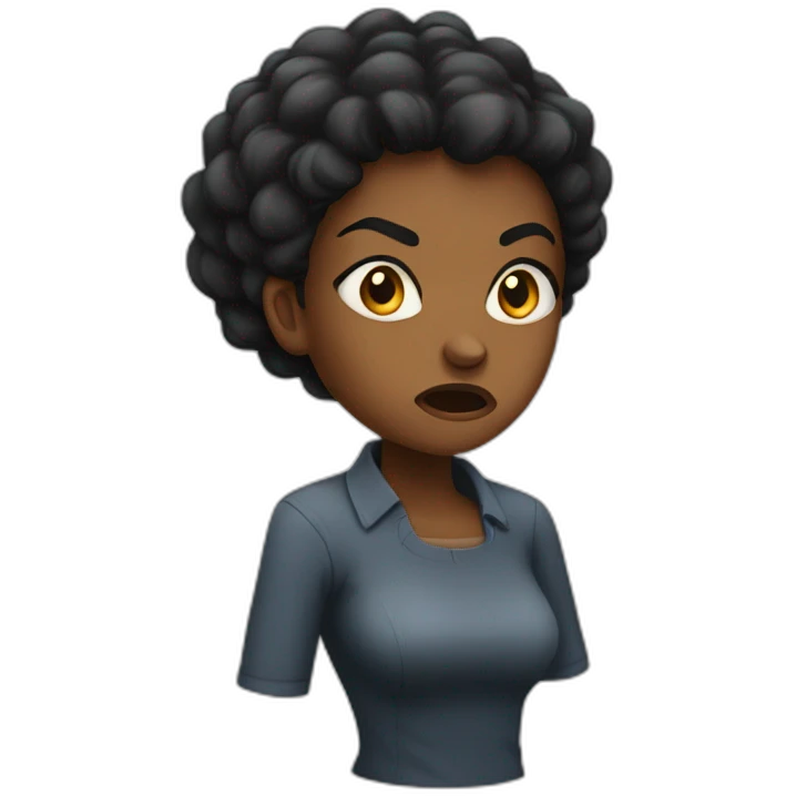 Angry black girl emoji