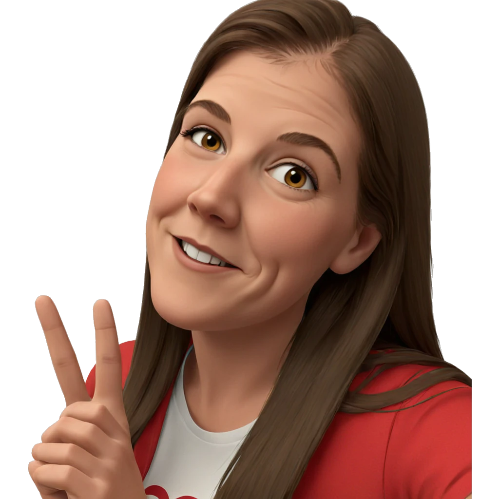 smiling girl with brown hair emoji
