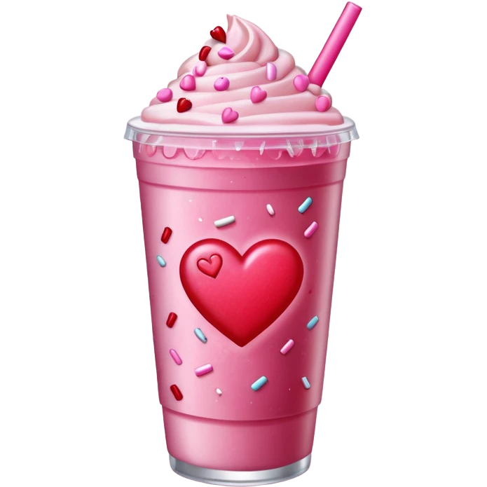 valentines themed iced americao emoji