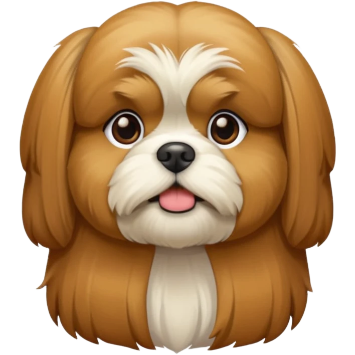 Cachorro Lhasa apso cabelo longo cor caramelo  emoji