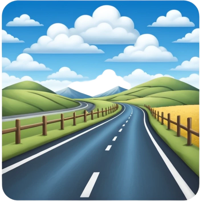 country sky background with road going into the distance emoji