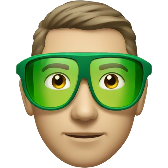 green sports glasses emoji