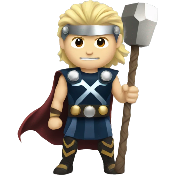thor with hammer and lightening rod emoji
