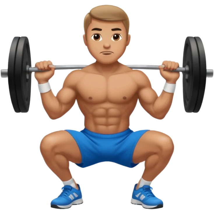 man doing a squat emoji