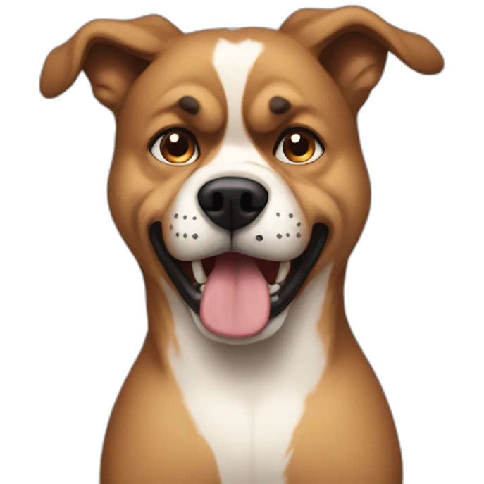 angry as hell half humain half dog emoji