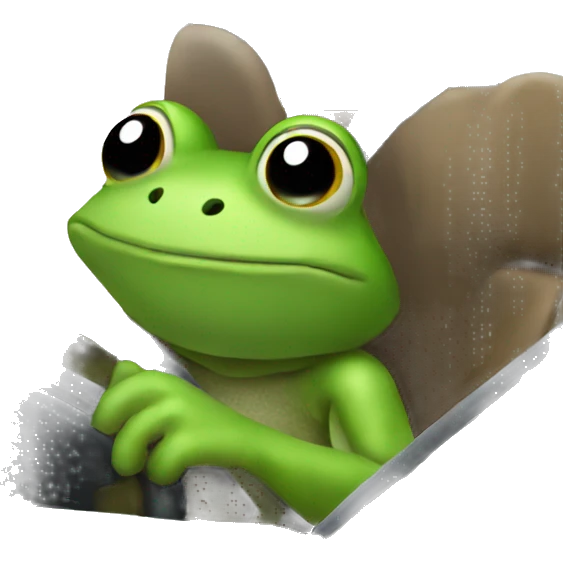 frog driving a car emoji