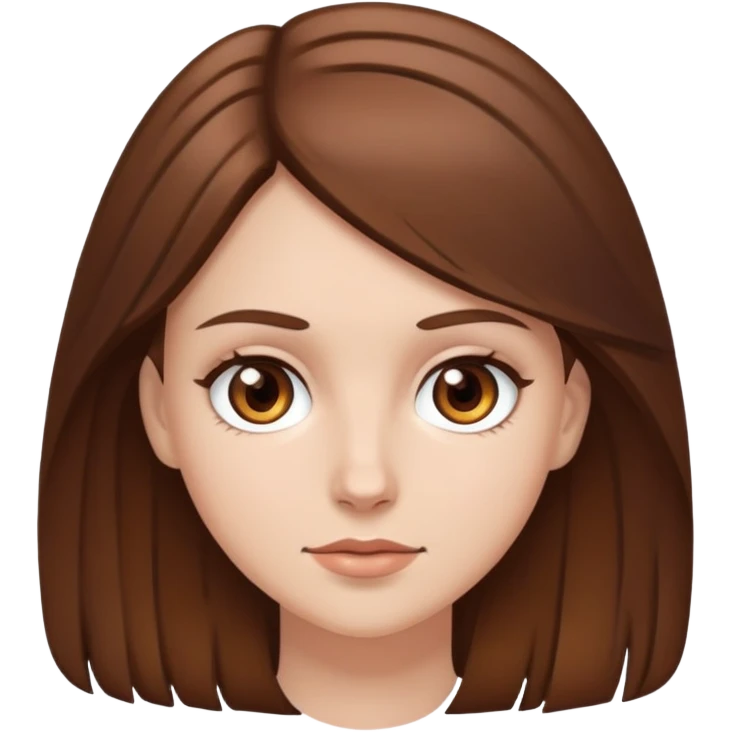 brown haired brown eyes white girl emoji