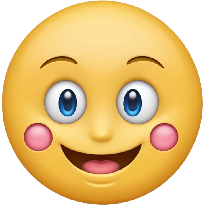 emoji smily face with batting blue eyes emoji