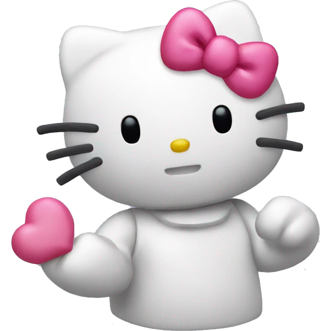 hello kitty blowing a kiss  emoji