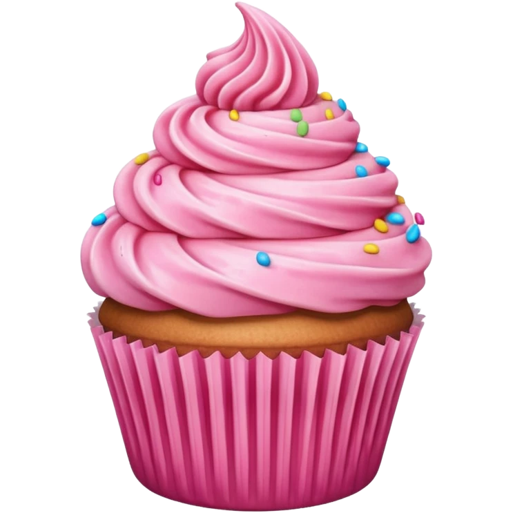 Cupcake with pink icing emoji
