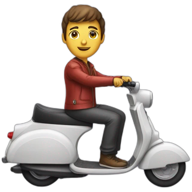 Larusso sur un scooter emoji