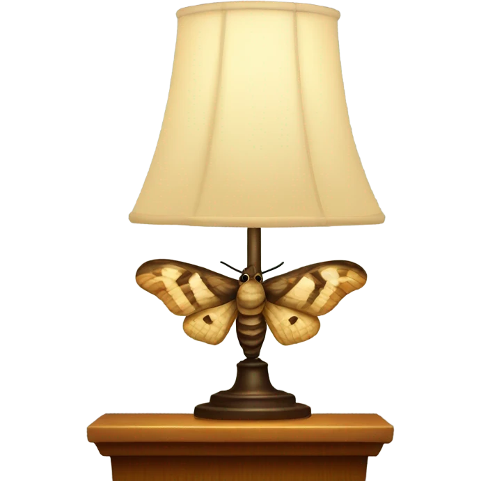 Moth on a lamp shade emoji