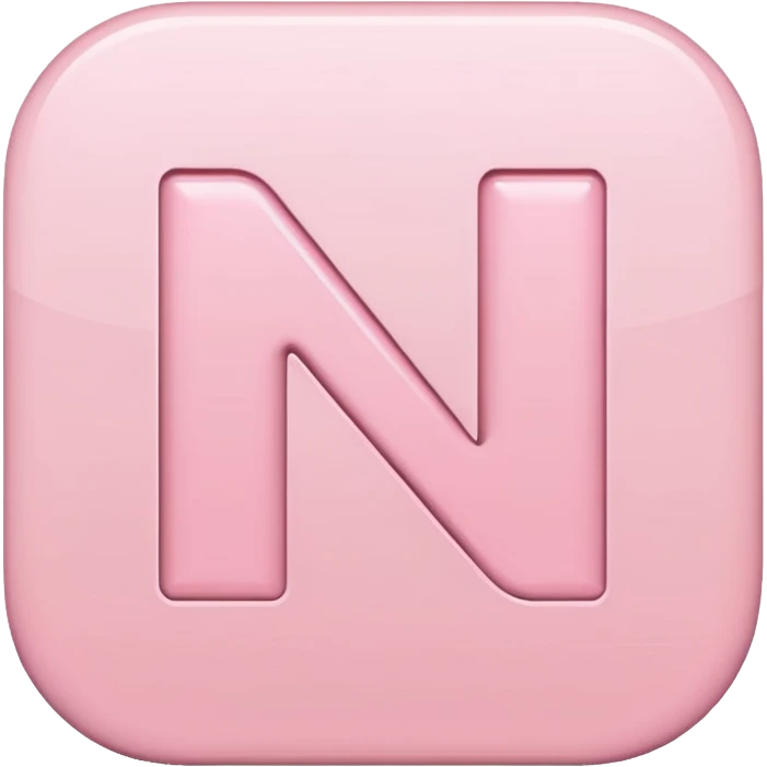 Netflix accurate aesthetic "N" logo in pastel pink emoji