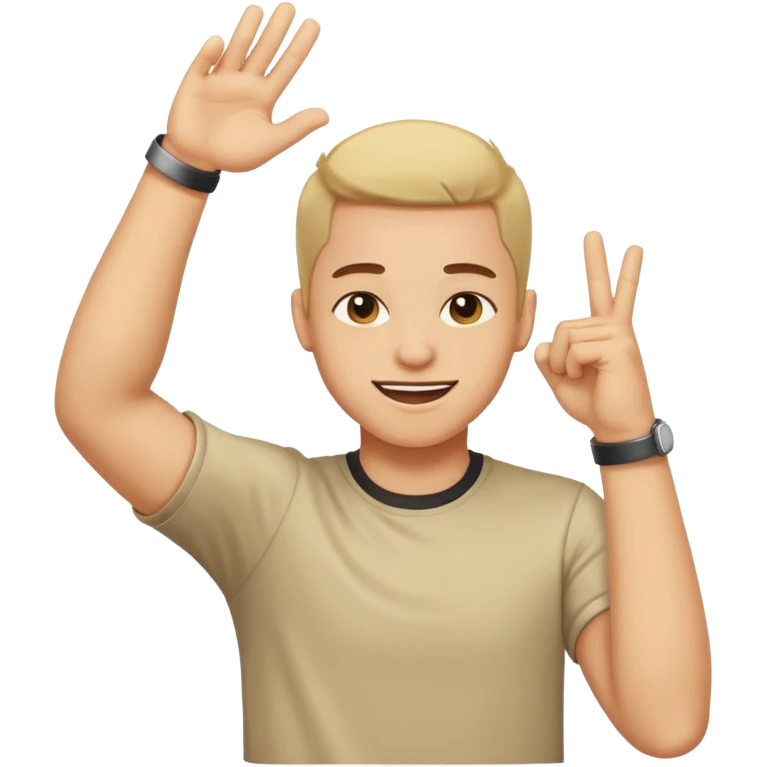 Please can you make a smirking face with dabbing arma emoji