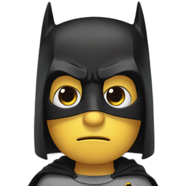 batman sad while giving exam emoji