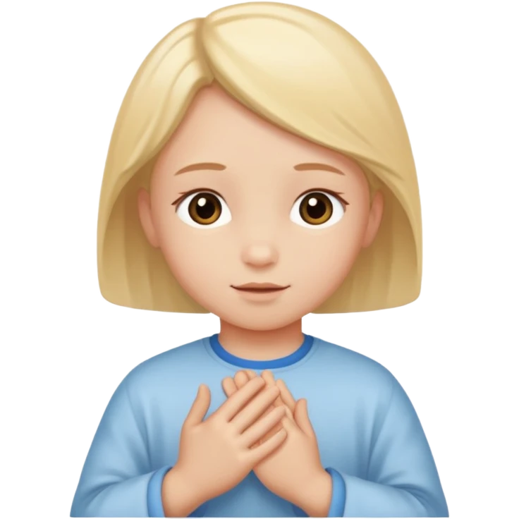 Niño abrazando a Dios emoji