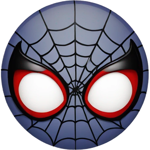 Spiderman face  round emoji