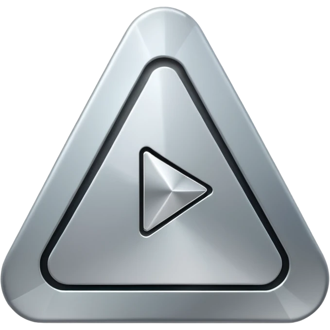 Troj uhelník jako play button emoji