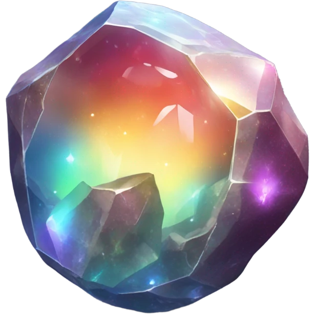 An opalescent rock gem planet emoji