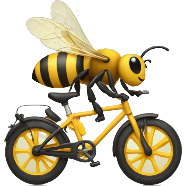 bee riding a bike emoji