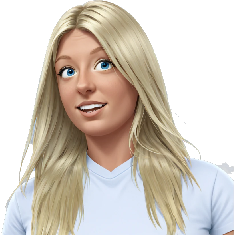 blonde girl under blue sky emoji